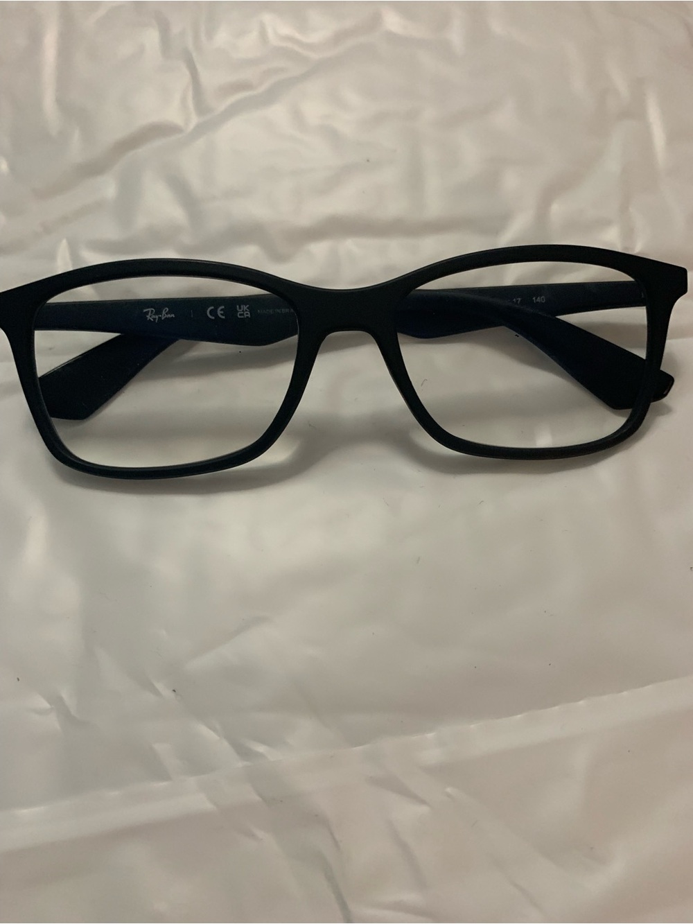 Ray-Ban Matte Black Rectangular Frame Sunglasses